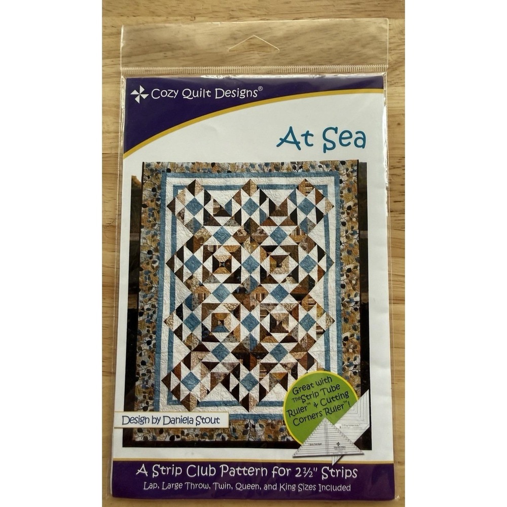 Quilt‎ Pattern by Cozy Quilt Designs AT SEA ~ A 2.5" Strip Club Pattern